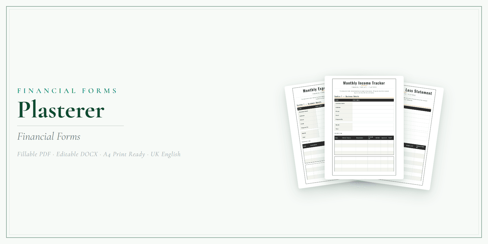 Financial Forms Bundle — Premium