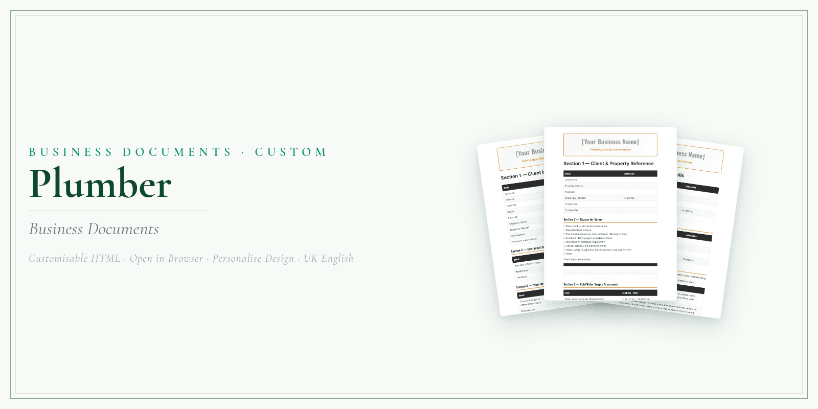 Business Documents — Customisable