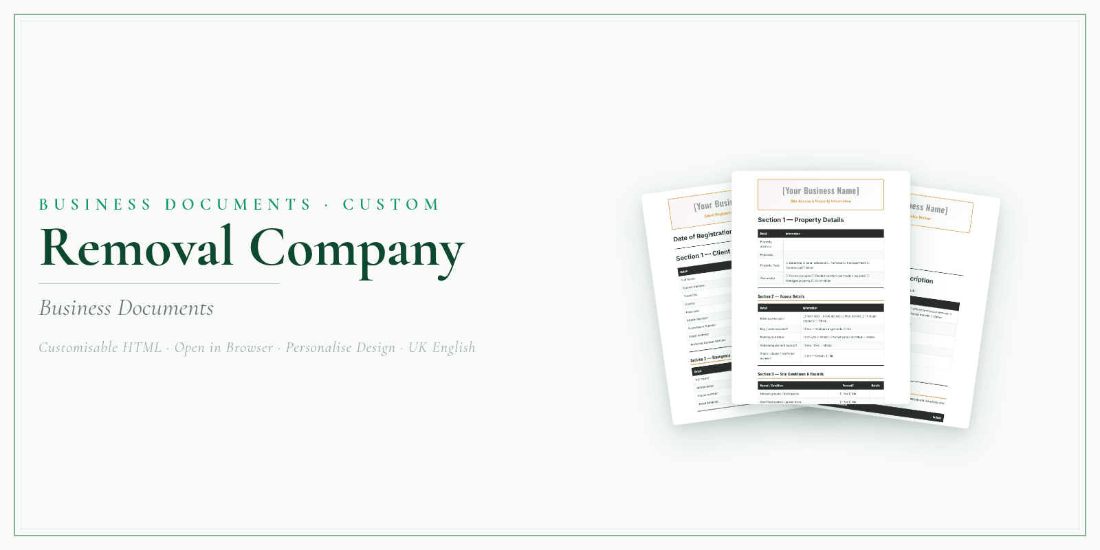 Business Documents — Customisable
