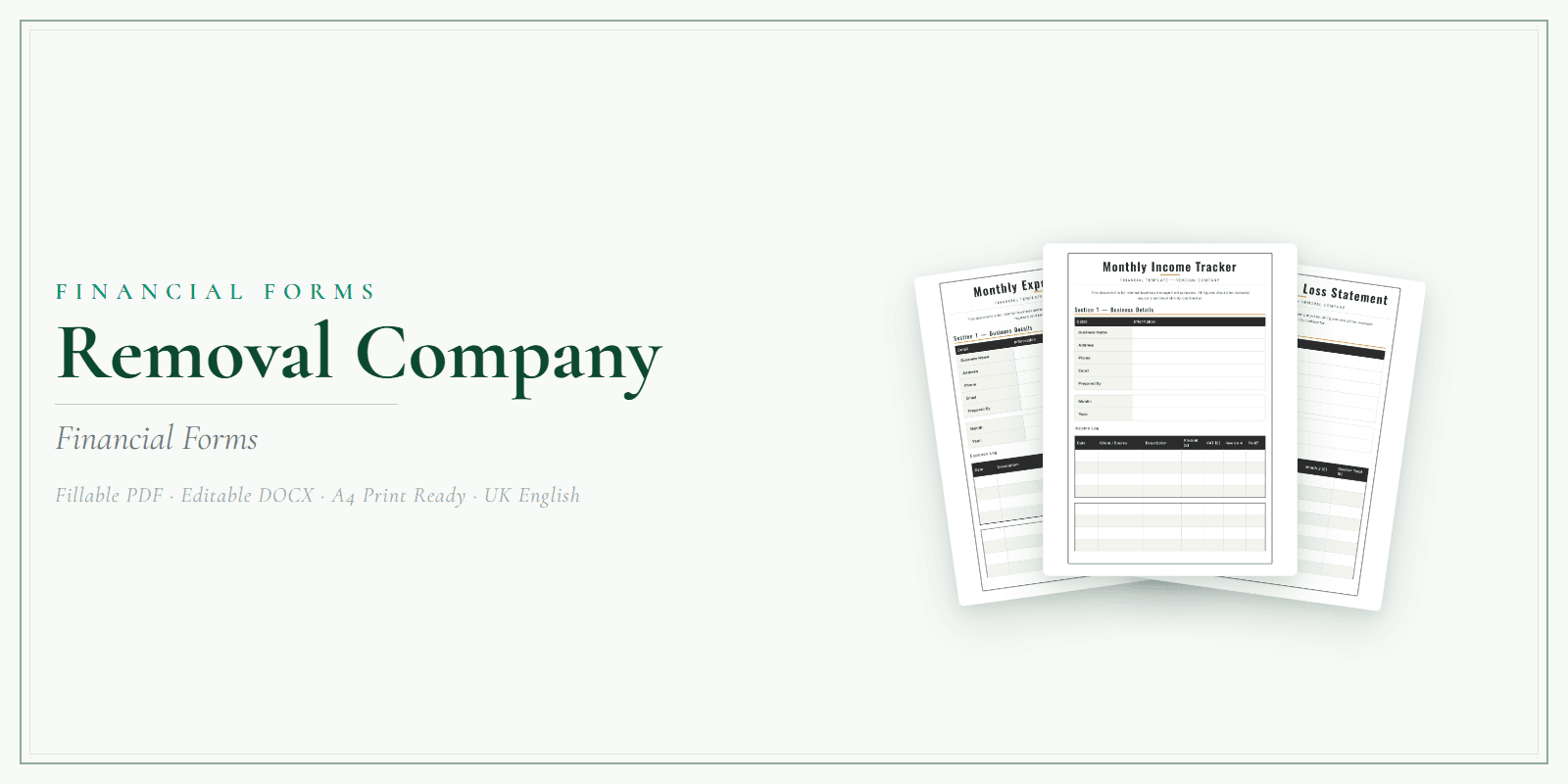 Financial Forms Bundle — Premium