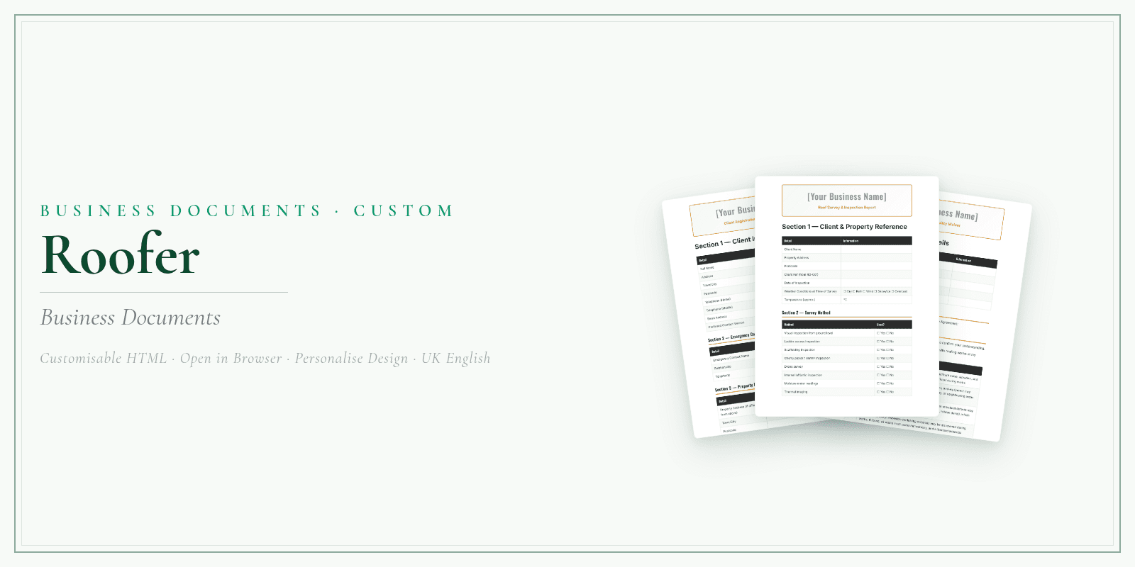 Business Documents — Customisable