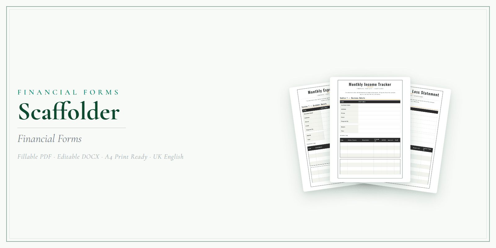 Financial Forms Bundle — Premium