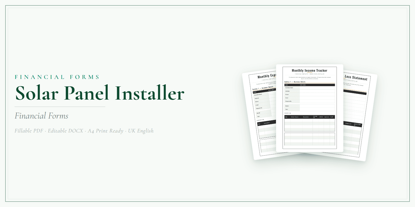 Financial Forms Bundle — Premium