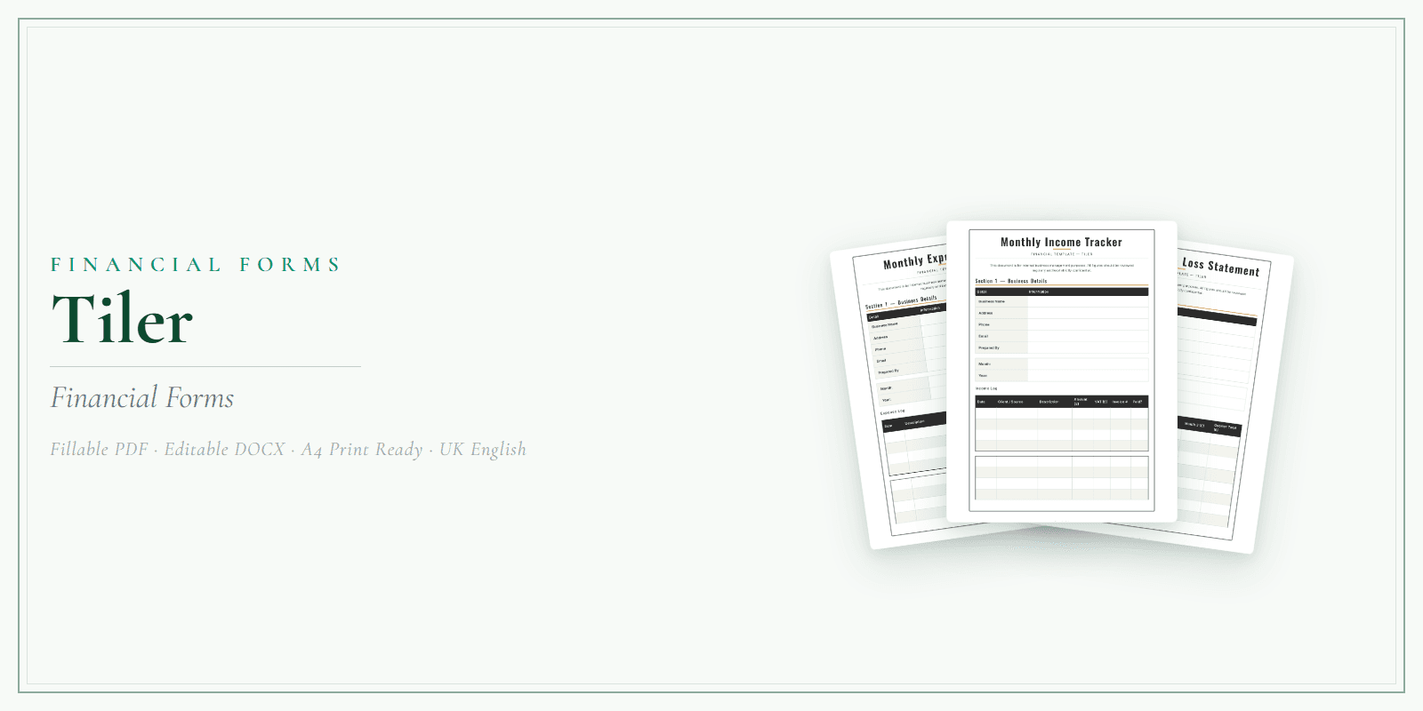 Financial Forms Bundle — Premium