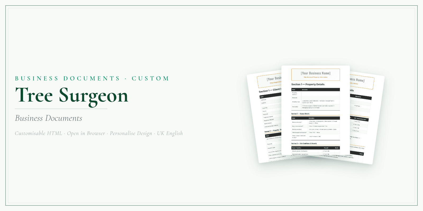 Business Documents — Customisable