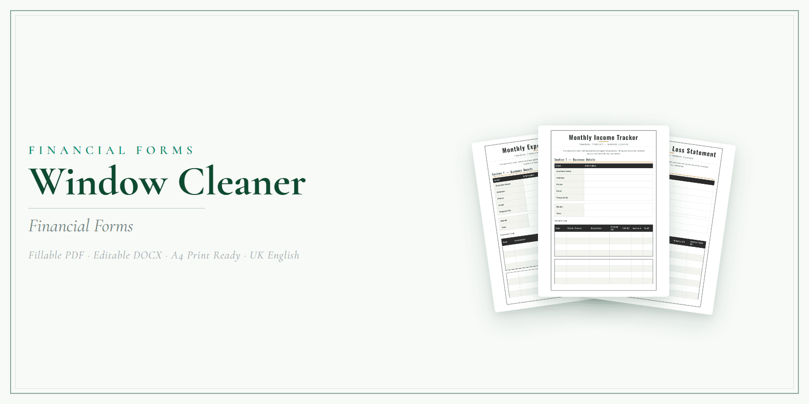 Financial Forms Bundle — Premium