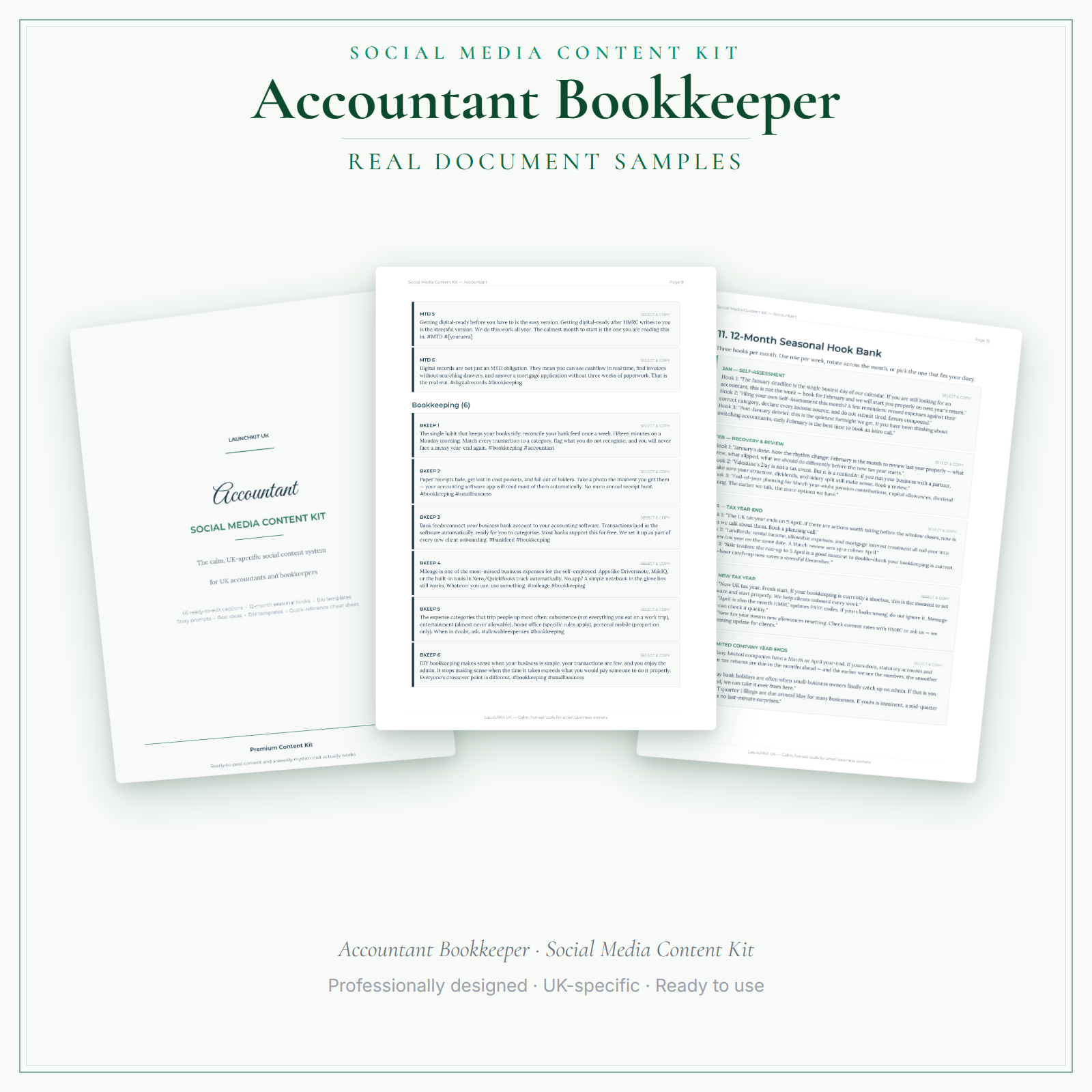 Accountant Bookkeeper Social Media Kit | LaunchKit