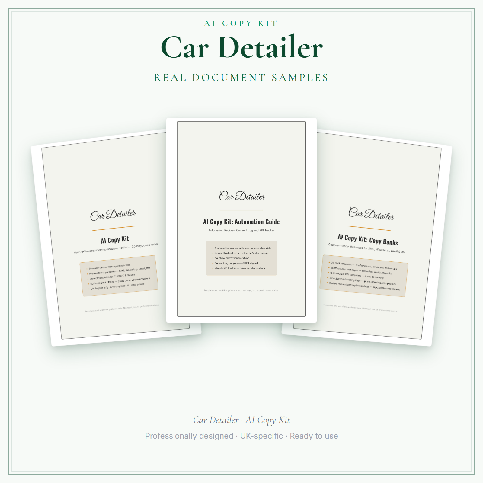 Car Detailer AI Copy Kit | LaunchKit