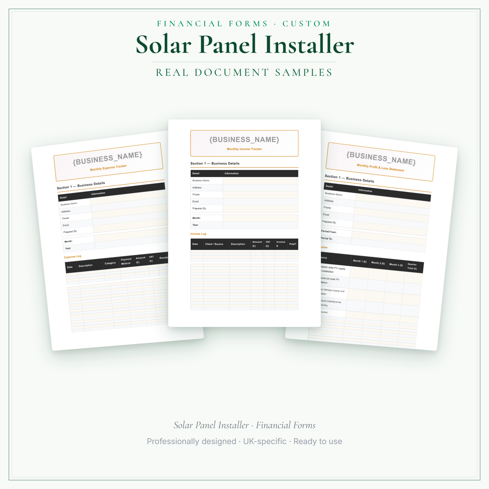Solar Panel Assumption Form Solar Panel Installer Customisable Financial Forms | LaunchKit
